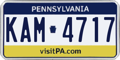 PA license plate KAM4717