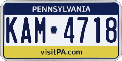 PA license plate KAM4718