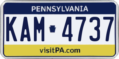 PA license plate KAM4737