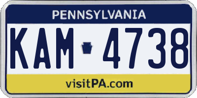 PA license plate KAM4738