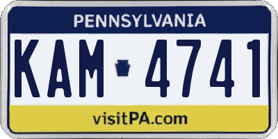 PA license plate KAM4741