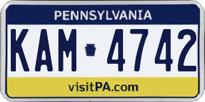 PA license plate KAM4742