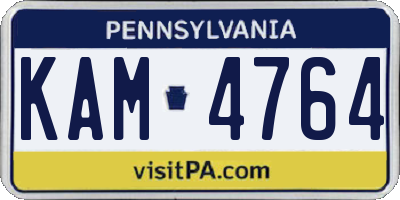 PA license plate KAM4764