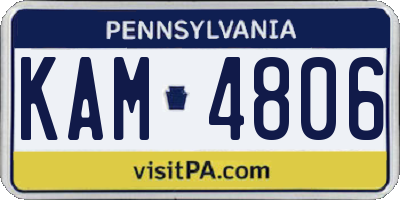 PA license plate KAM4806
