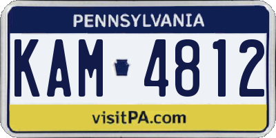 PA license plate KAM4812