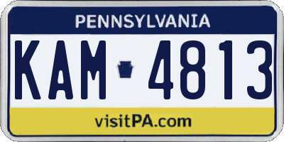 PA license plate KAM4813