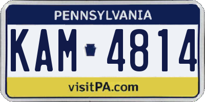 PA license plate KAM4814
