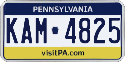 PA license plate KAM4825