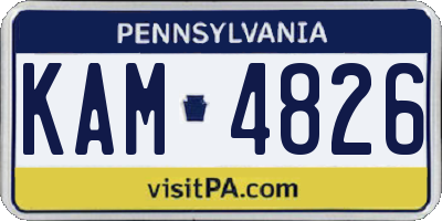 PA license plate KAM4826