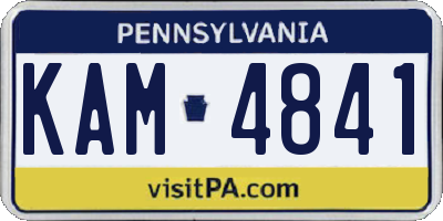 PA license plate KAM4841