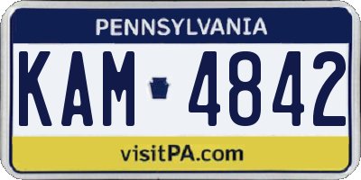 PA license plate KAM4842
