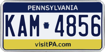 PA license plate KAM4856
