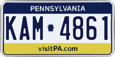 PA license plate KAM4861