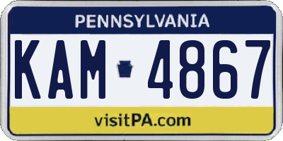 PA license plate KAM4867