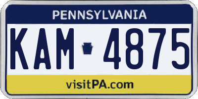 PA license plate KAM4875