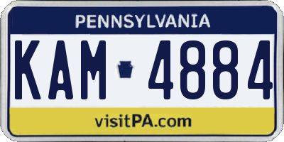 PA license plate KAM4884