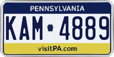 PA license plate KAM4889