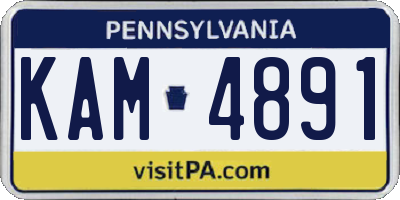 PA license plate KAM4891