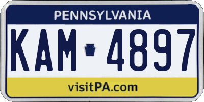 PA license plate KAM4897