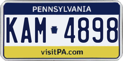 PA license plate KAM4898