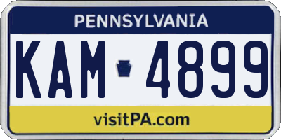 PA license plate KAM4899