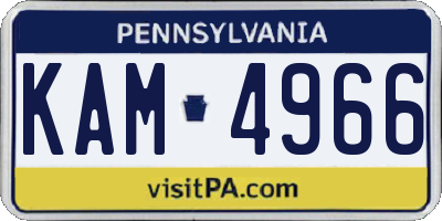 PA license plate KAM4966