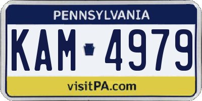 PA license plate KAM4979