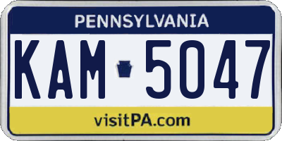 PA license plate KAM5047