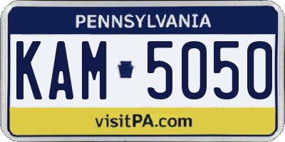 PA license plate KAM5050