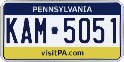 PA license plate KAM5051
