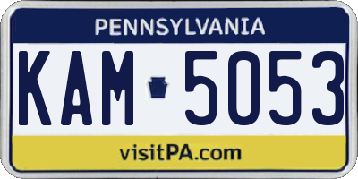 PA license plate KAM5053