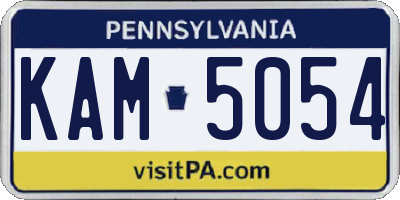 PA license plate KAM5054