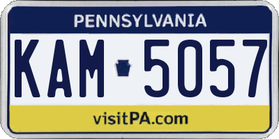 PA license plate KAM5057