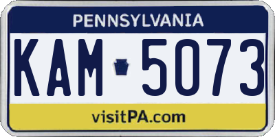 PA license plate KAM5073