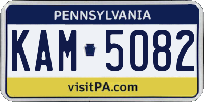 PA license plate KAM5082