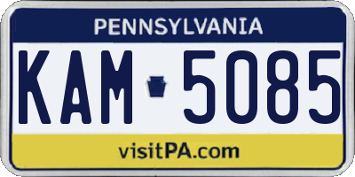 PA license plate KAM5085