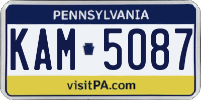 PA license plate KAM5087