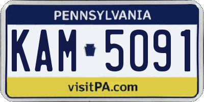 PA license plate KAM5091