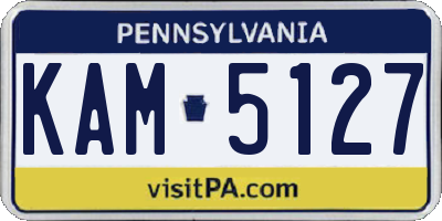 PA license plate KAM5127