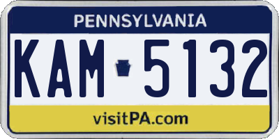 PA license plate KAM5132