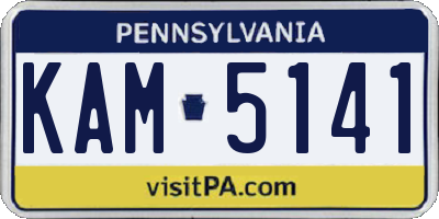 PA license plate KAM5141