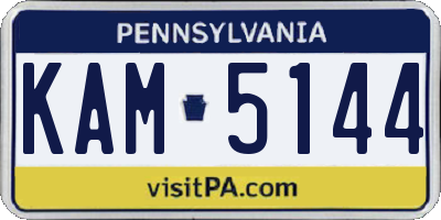 PA license plate KAM5144