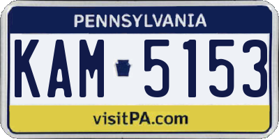 PA license plate KAM5153