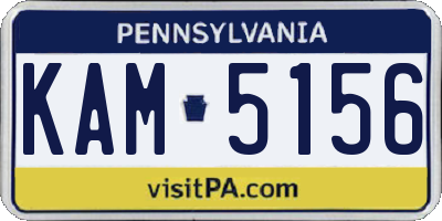 PA license plate KAM5156