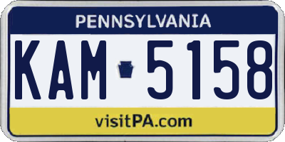 PA license plate KAM5158