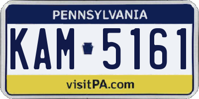 PA license plate KAM5161