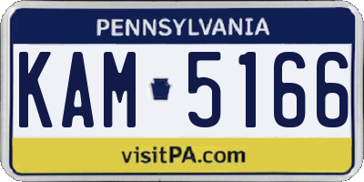 PA license plate KAM5166