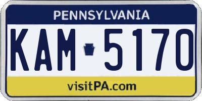 PA license plate KAM5170