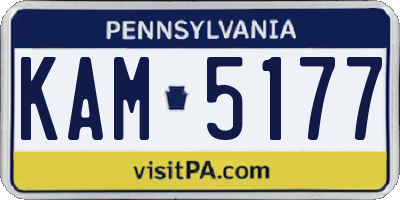 PA license plate KAM5177