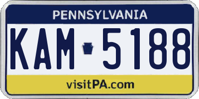 PA license plate KAM5188